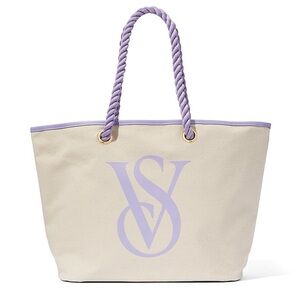 Victoria's Secret VS Canvas Tote Bag Lavender NEW WITH TAGS NWT Limited Edition